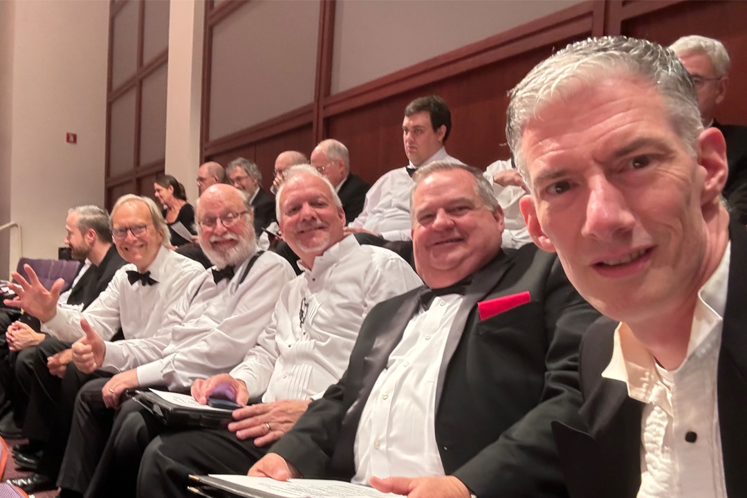 Gathering of people inside of a church